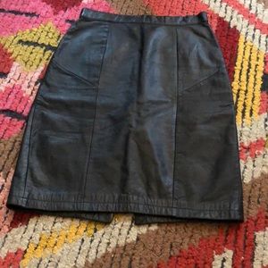 💯% Leather Skirt